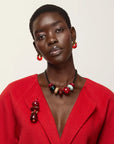 Piedra Necklace in Primary front view on model