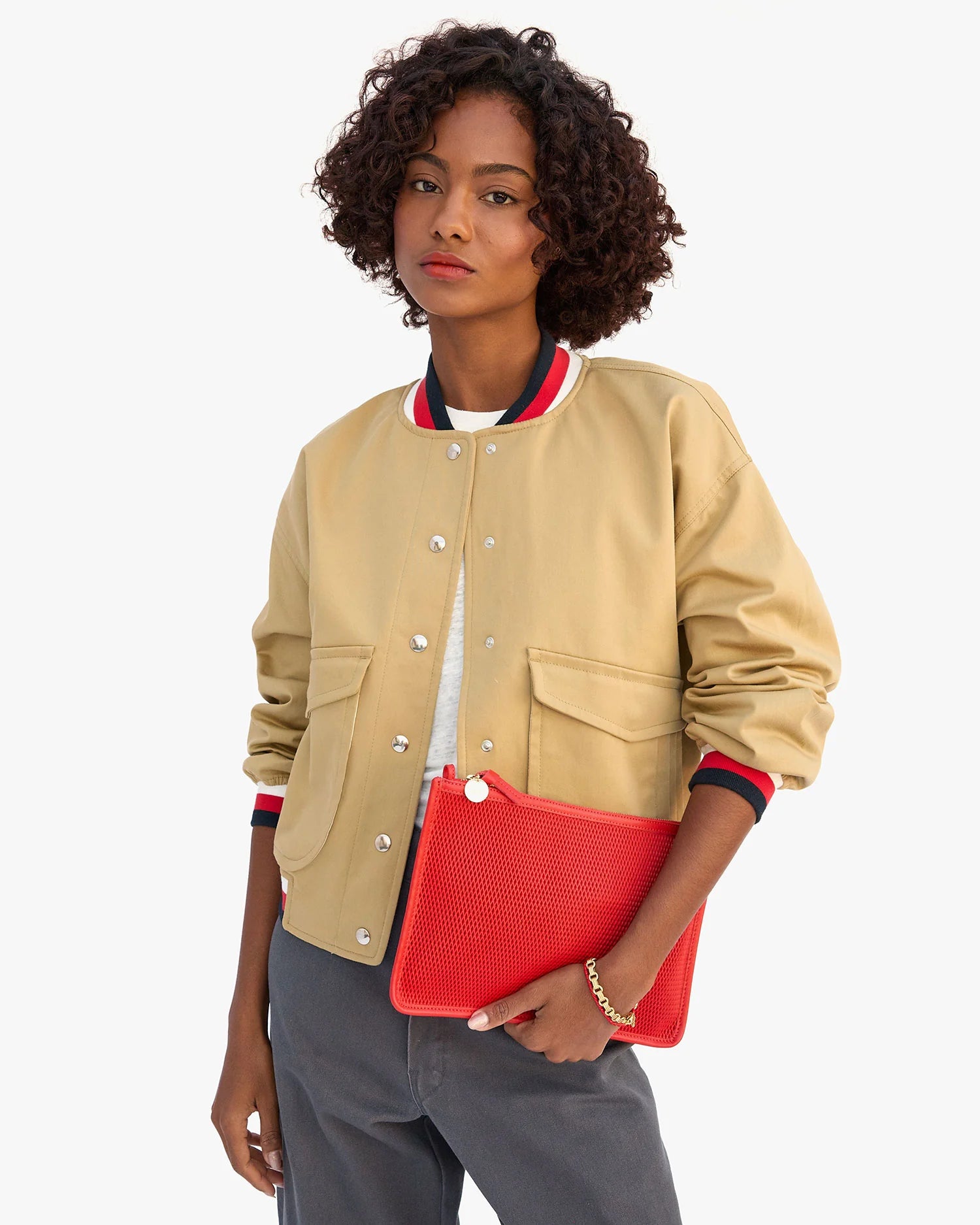 Flat Clutch w/ Tabs Diamond Perf – Penelope T