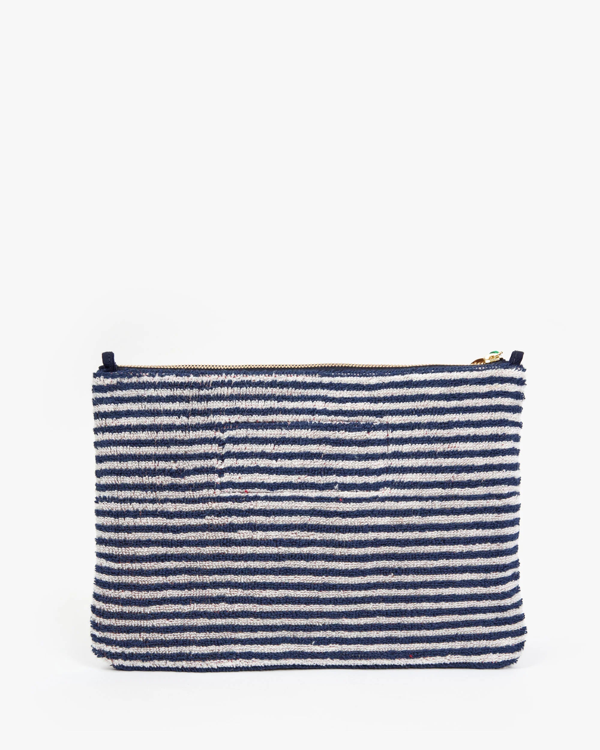 Flat Clutch w/ Tabs Deep Dive/Cream Stripe back