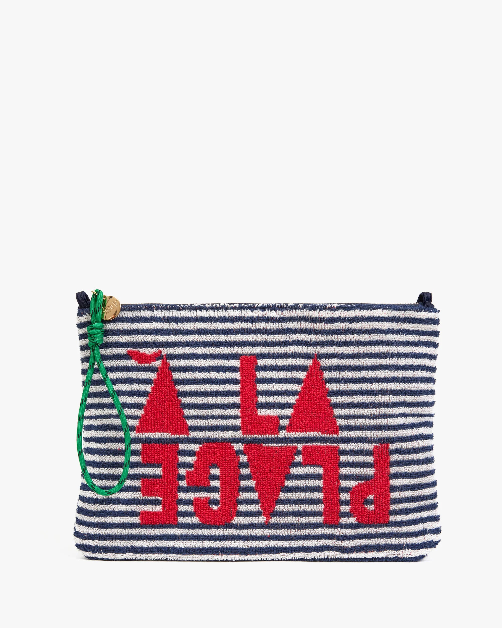 Flat Clutch w/ Tabs Deep Dive/Cream Stripe front