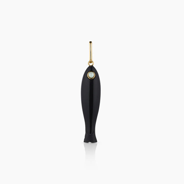 Fortuna Onyx Fish Charm by itself