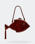 Carved Fish Clutch by itself