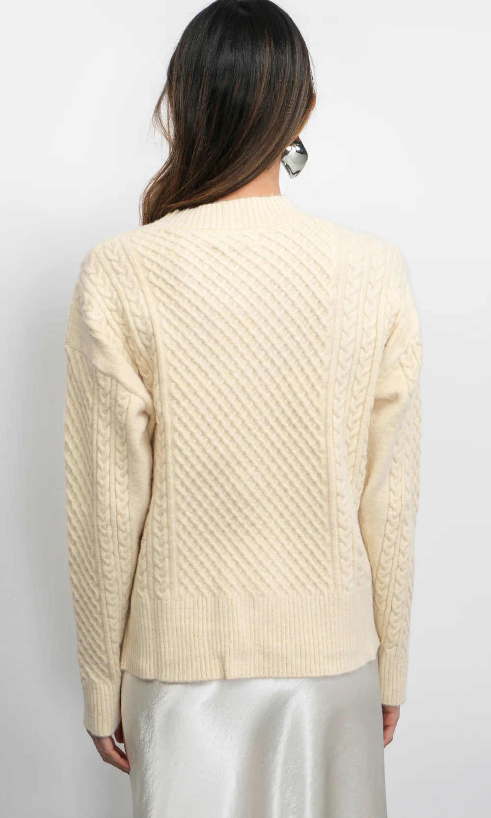 Vickie Cable Knit Oversized Cardigan back