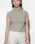 Paloma Funnel Neck Knit Top close up front