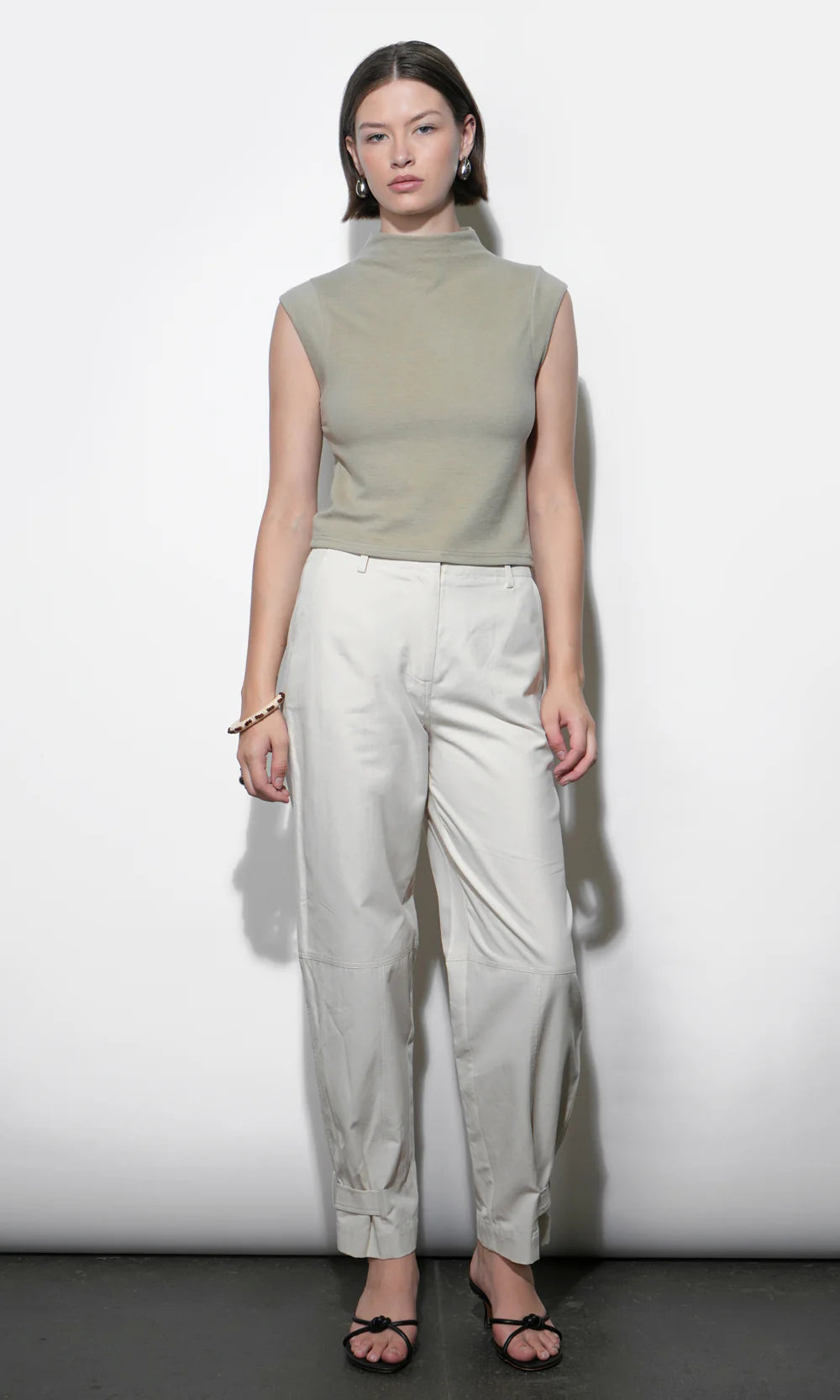 Paloma Funnel Neck Knit Top full body front