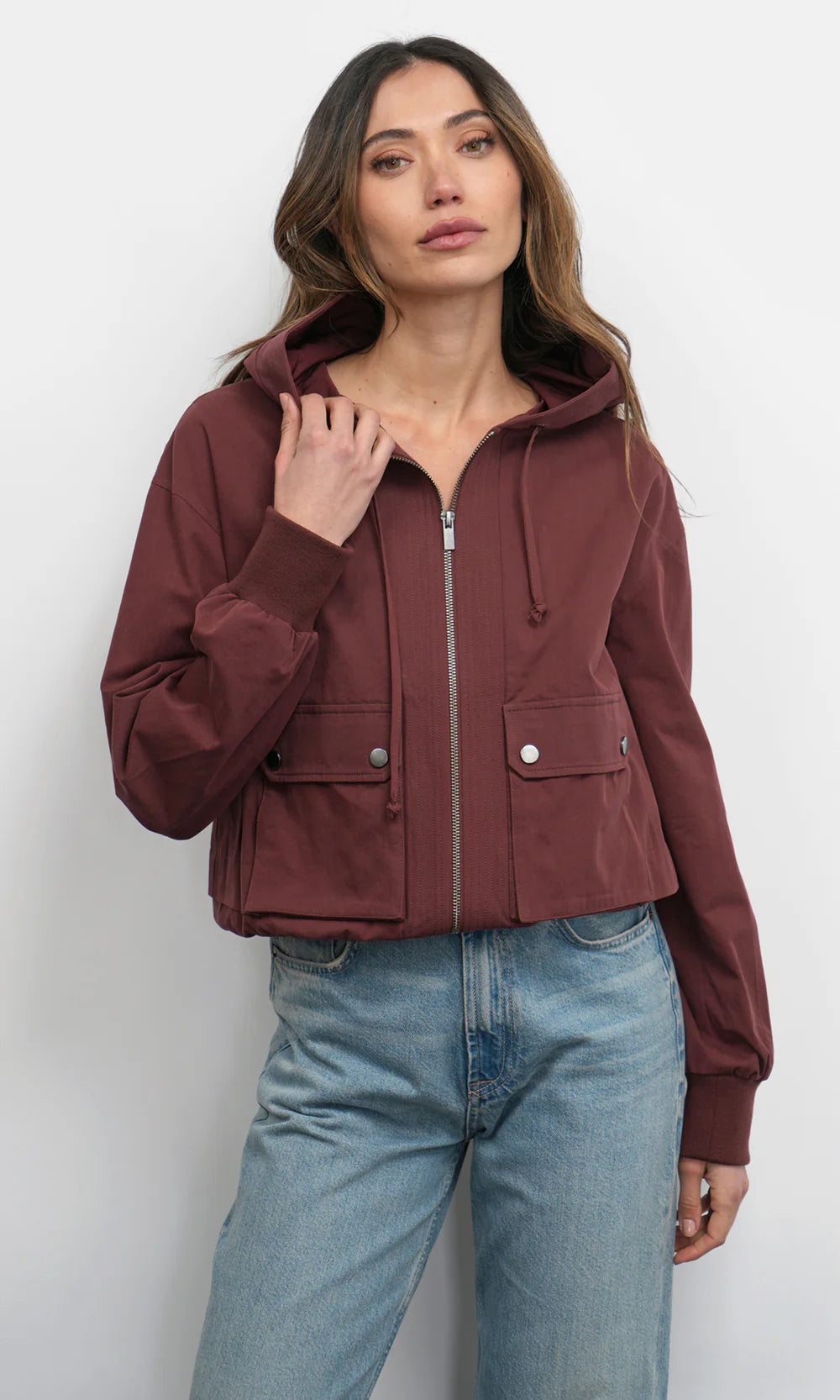 Grant Twill Hooded Jacket front