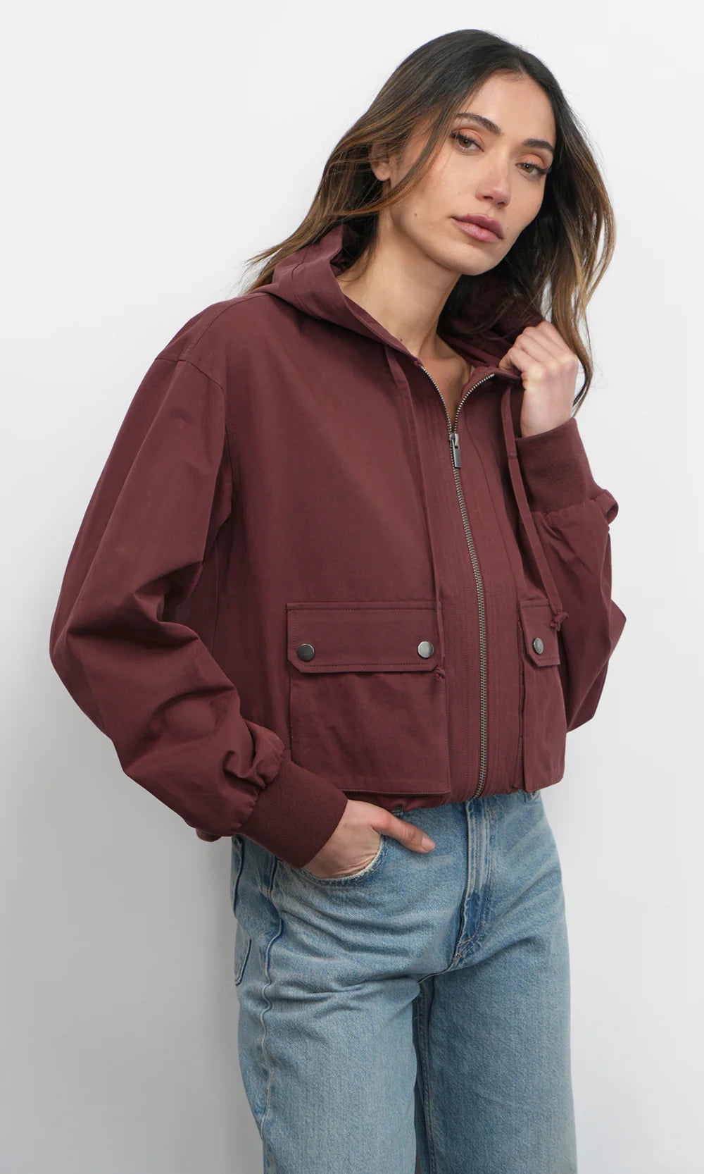 Grant Twill Hooded Jacket side view