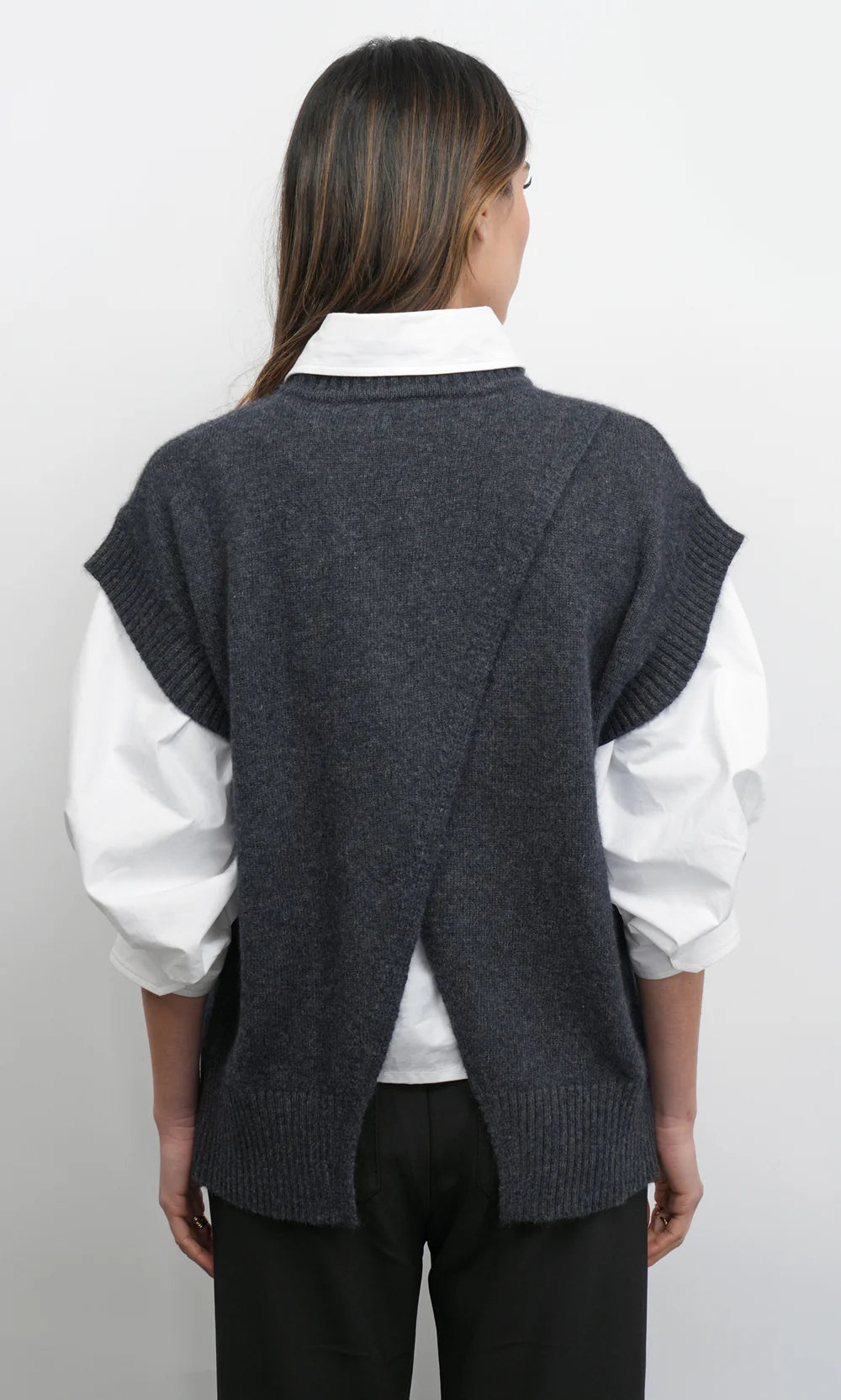 Jamie Oversized Open Back Vest back