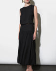Delilah Bubble Midi Skirt full body front/side view