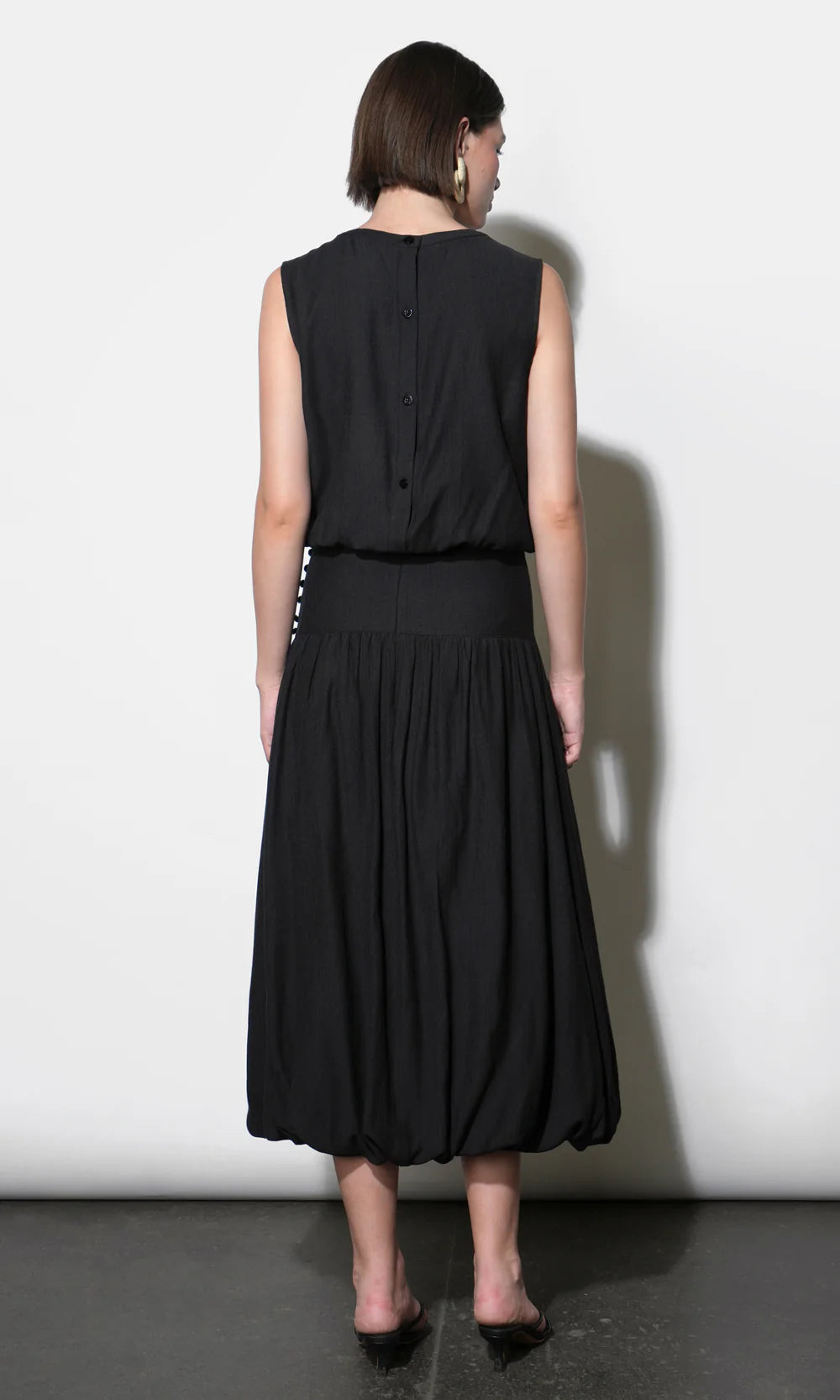 Delilah Bubble Midi Skirt full body back