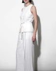 Hadley Linen Vest With Tie