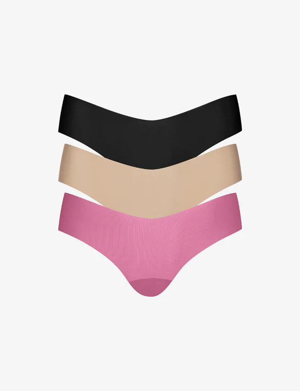 3 Pack Invisible Rib Thong all together