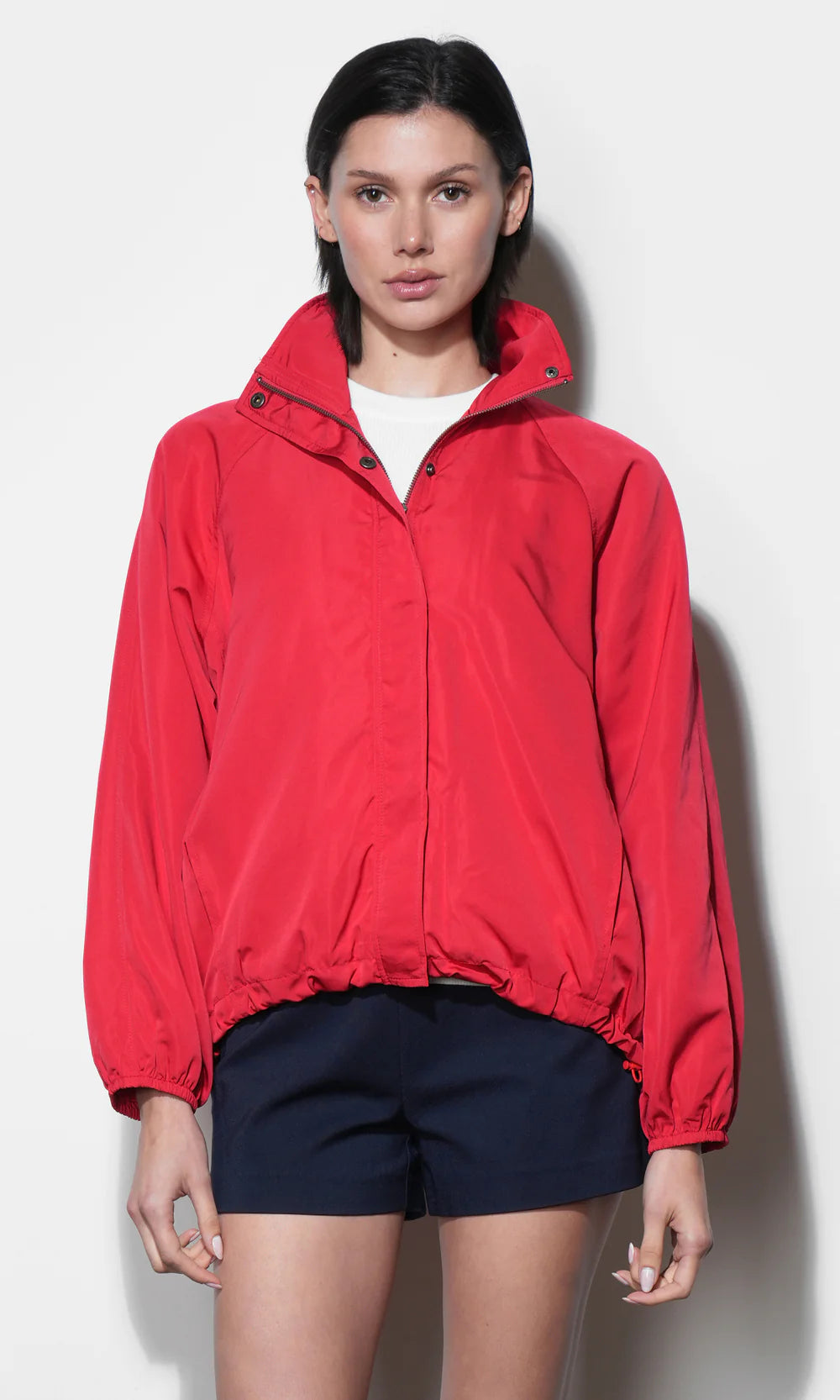 Gabrielle Lightweight Funnel Neck Jacket front