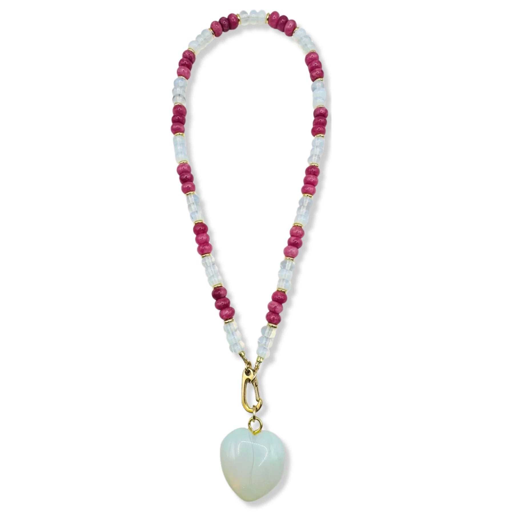 Gem Necklace with Heart by itself