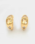 Giulia Hoop Earrings Citrine side by side