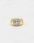 Giulia Pinky Ring Aquamarine top view