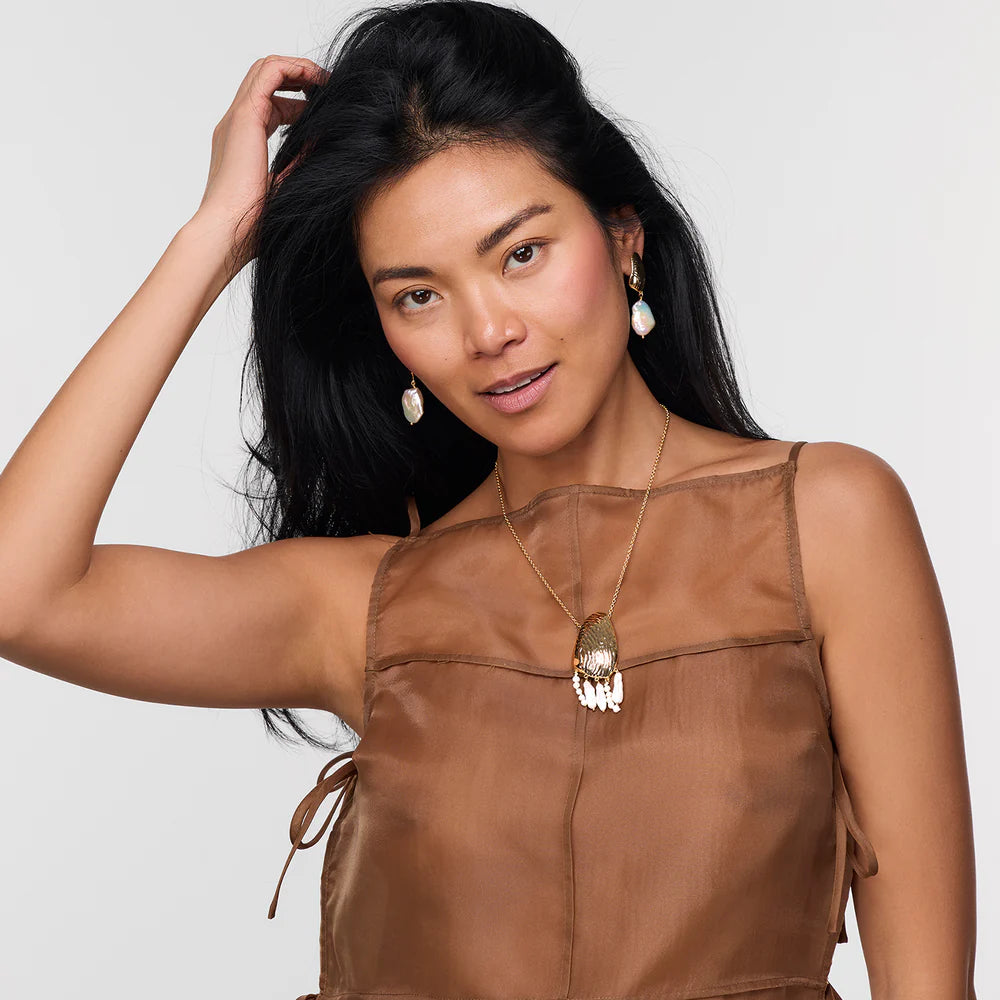 Gloria Necklace on model