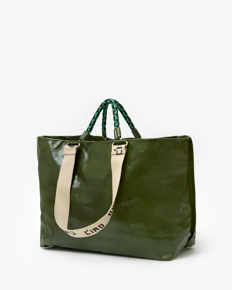 Grande Bateau Tote back view on white background