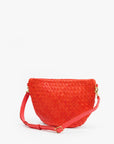 Grande Fanny Diagonal Woven Bright Poppy by itself back view