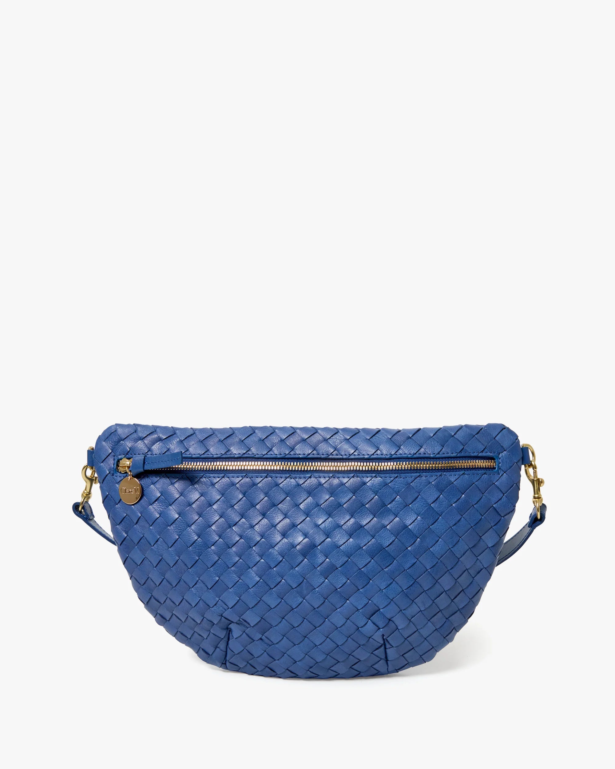 Grande Fanny French Blue Diagonal Woven front