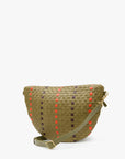 Grande Fanny in Olive Multi Woven back view on white background