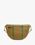 Grande Fanny in Olive Multi Woven front view on white background