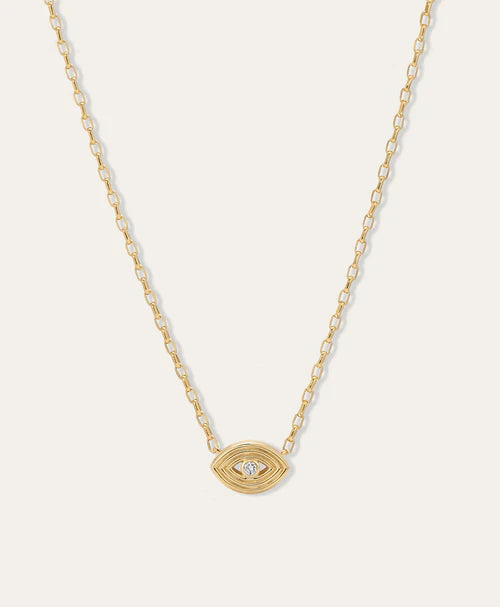 Groovy Diamond Evil Eye Big Bead on mm link chain