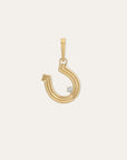 Groovy Diamond Horseshoe Hinged Charm by itself