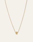 Groovy Diamond Seashell Big Bead 14k Yellow Gold on 2mm link chain