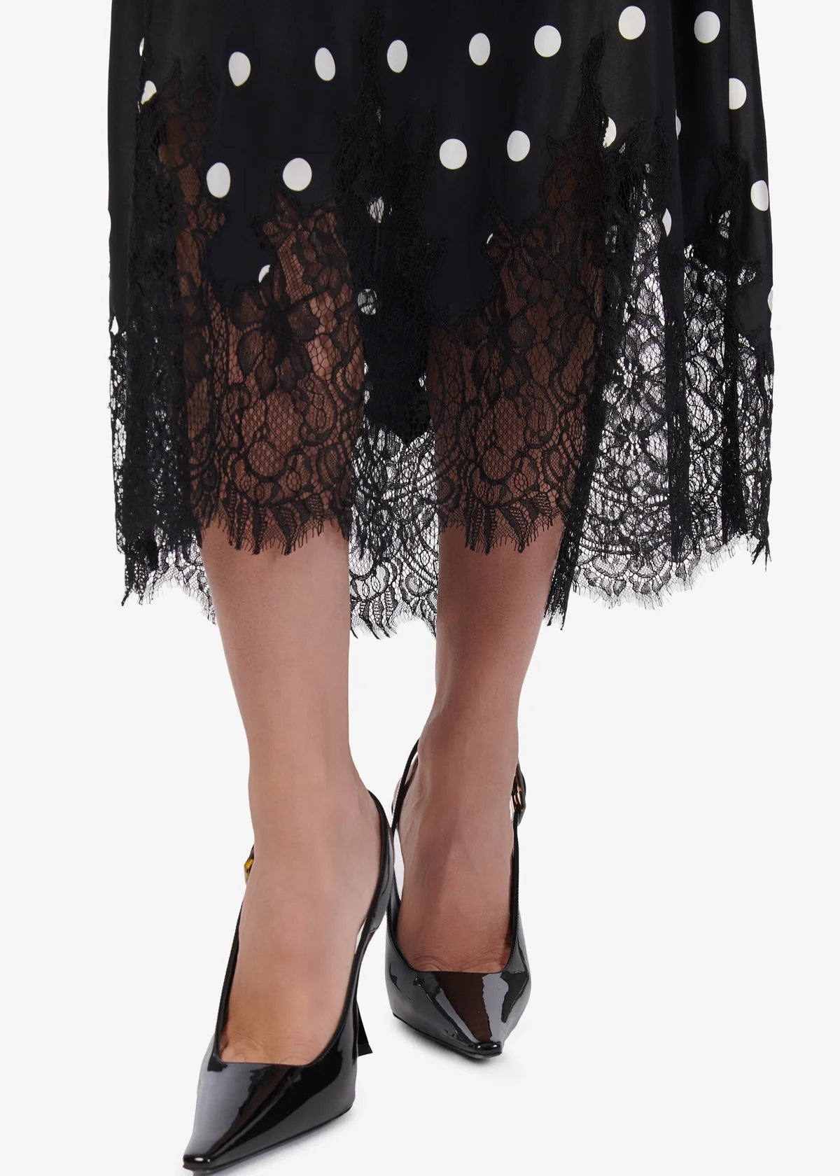 Vivienne Lace Trim Skirt lace trim detail
