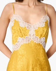 Rowena Jacquard Midi Dress Medal close up bust