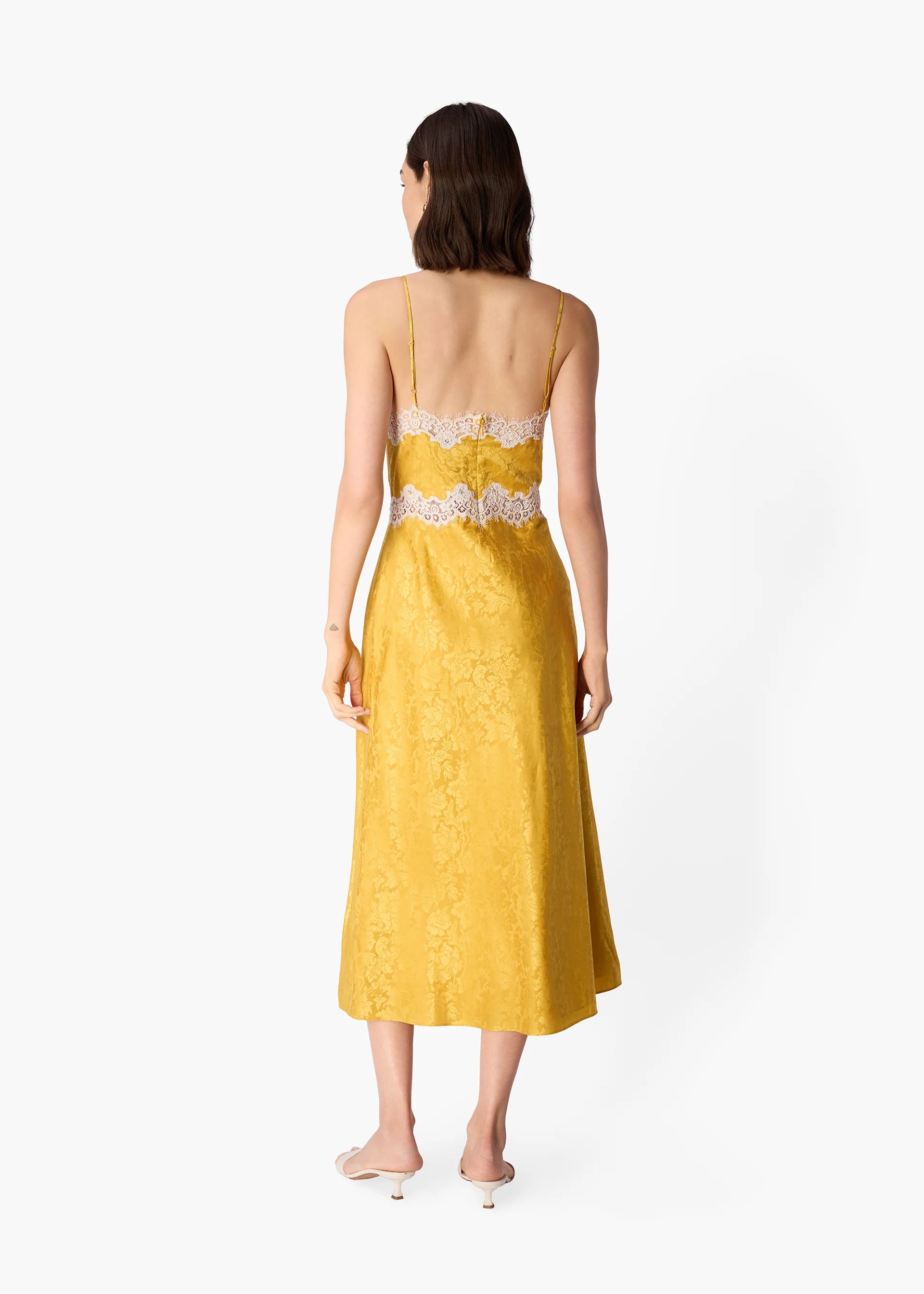 Rowena Jacquard Midi Dress Medal full body back