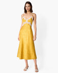 Rowena Jacquard Midi Dress Medal full body front