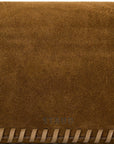 Harlow Bag Cigar super close up back detail with Staud imprint