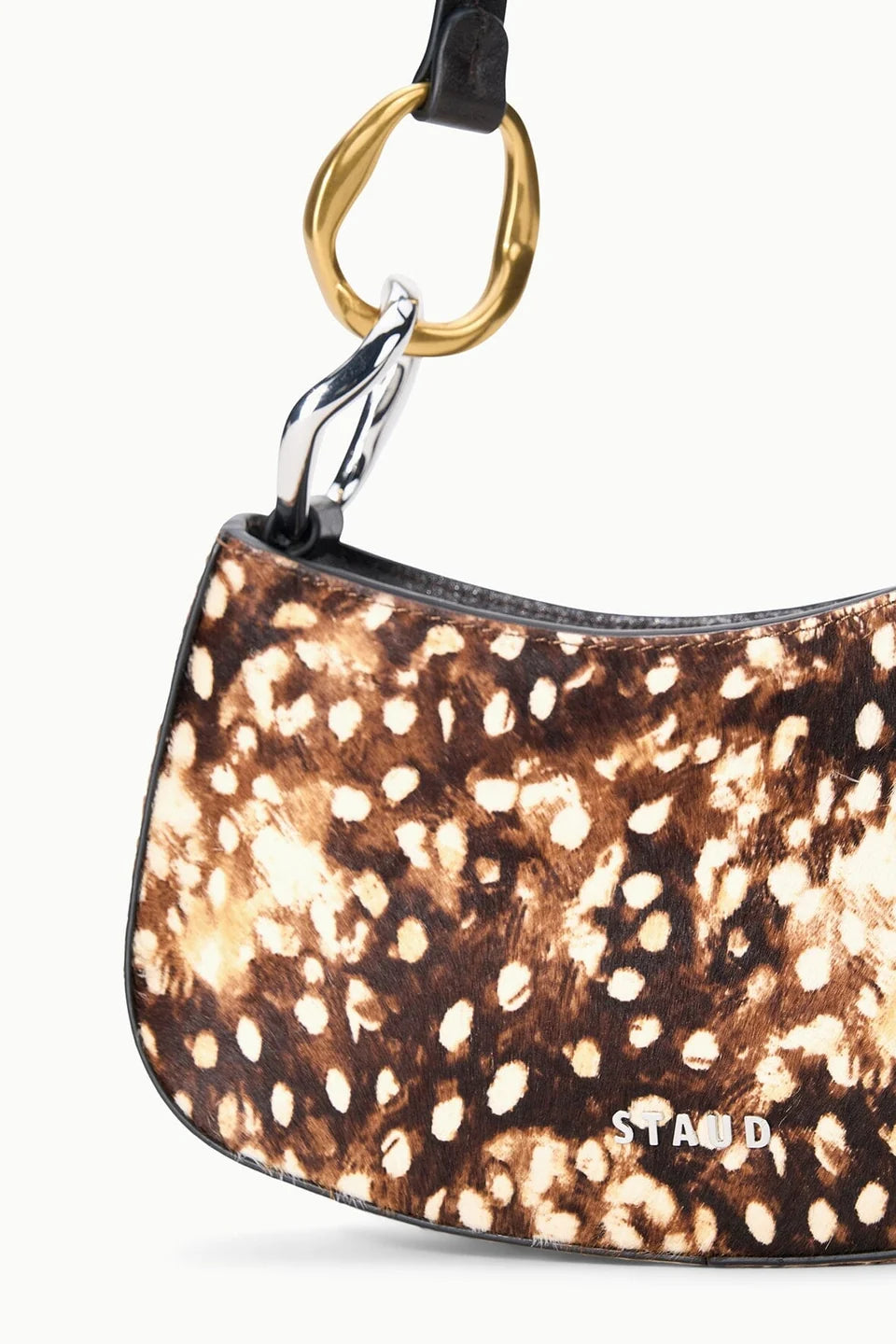 Ollie Bag Fawn Haircalf close up detail