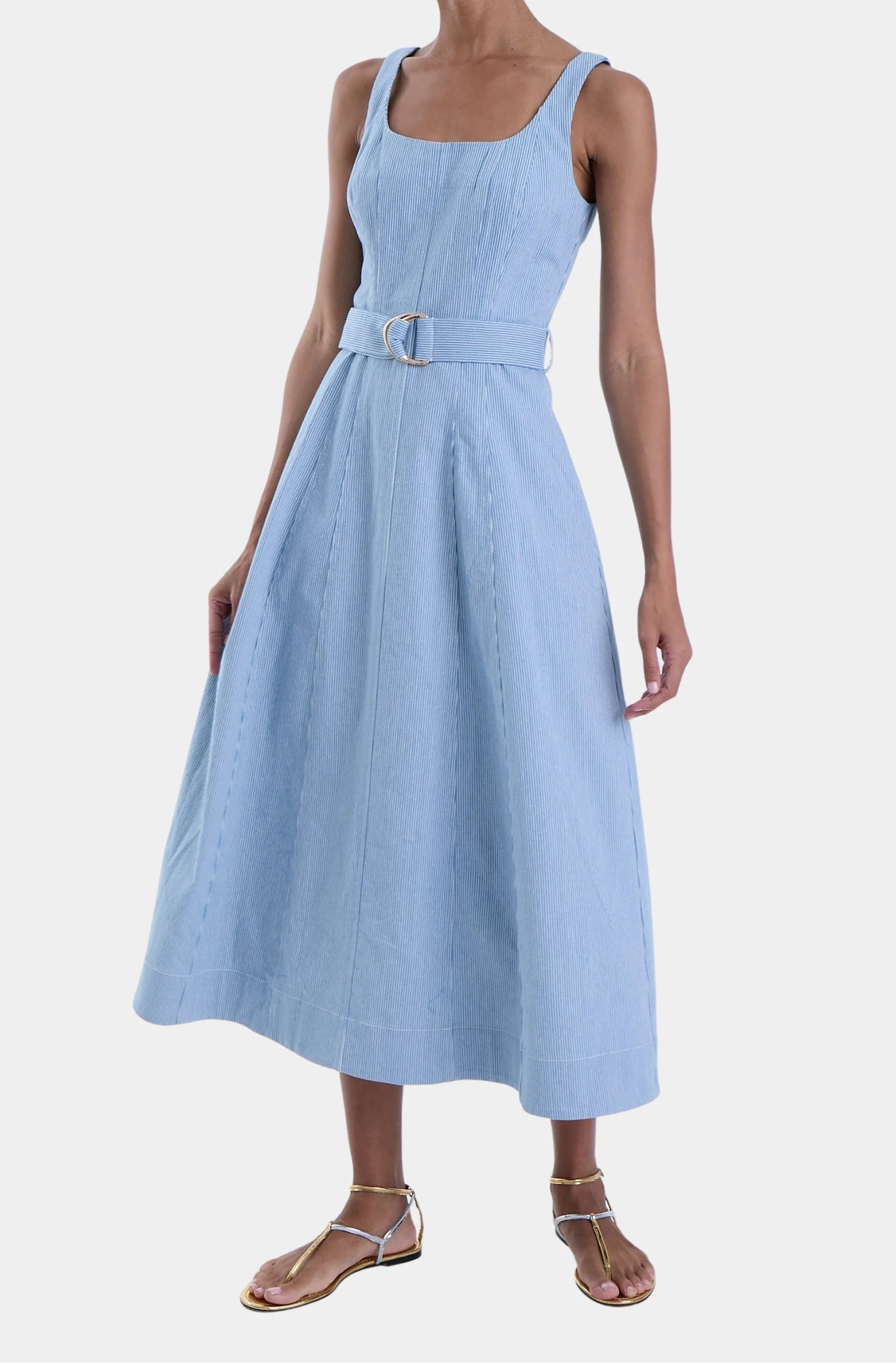 Lilliana Denim Maxi Dress front