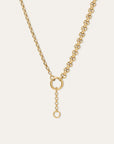 Half & Half Rolo Lariat Necklace close up lariat