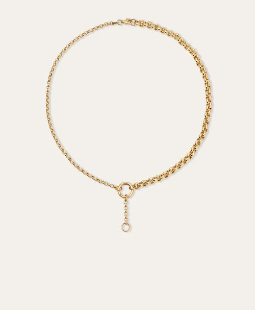 Half &amp; Half Rolo Lariat Necklace by itself