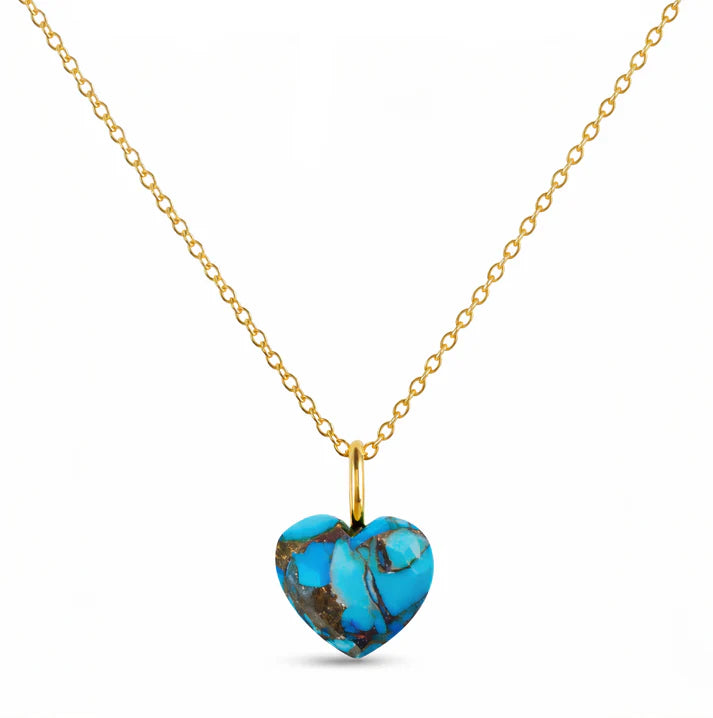 Heart of Stone Turquoise Necklace close up