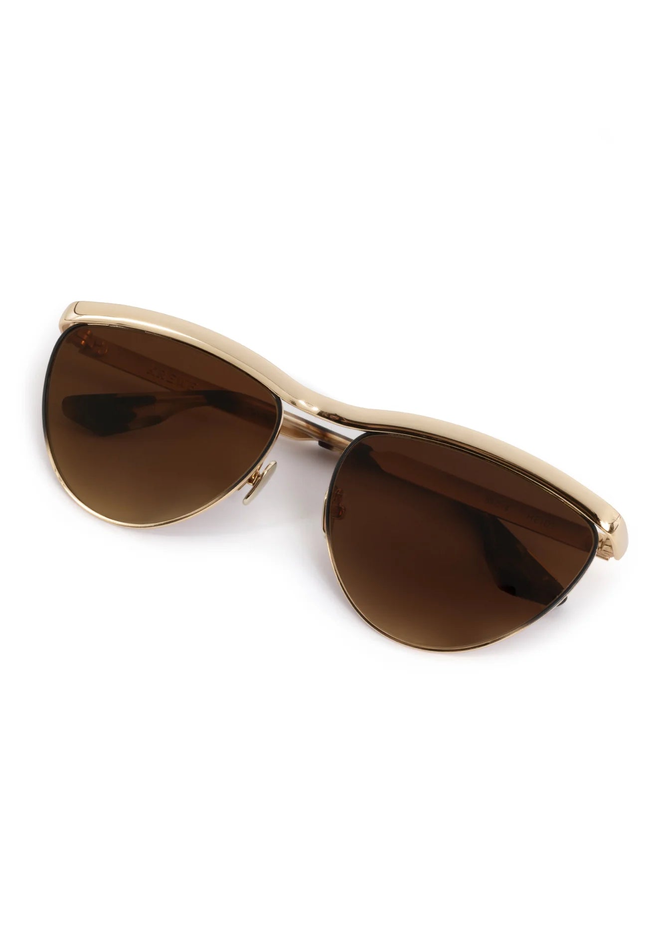 Heidi 12K Matte Black Fade Chroma + Blonde Venezia Sunglasses folded