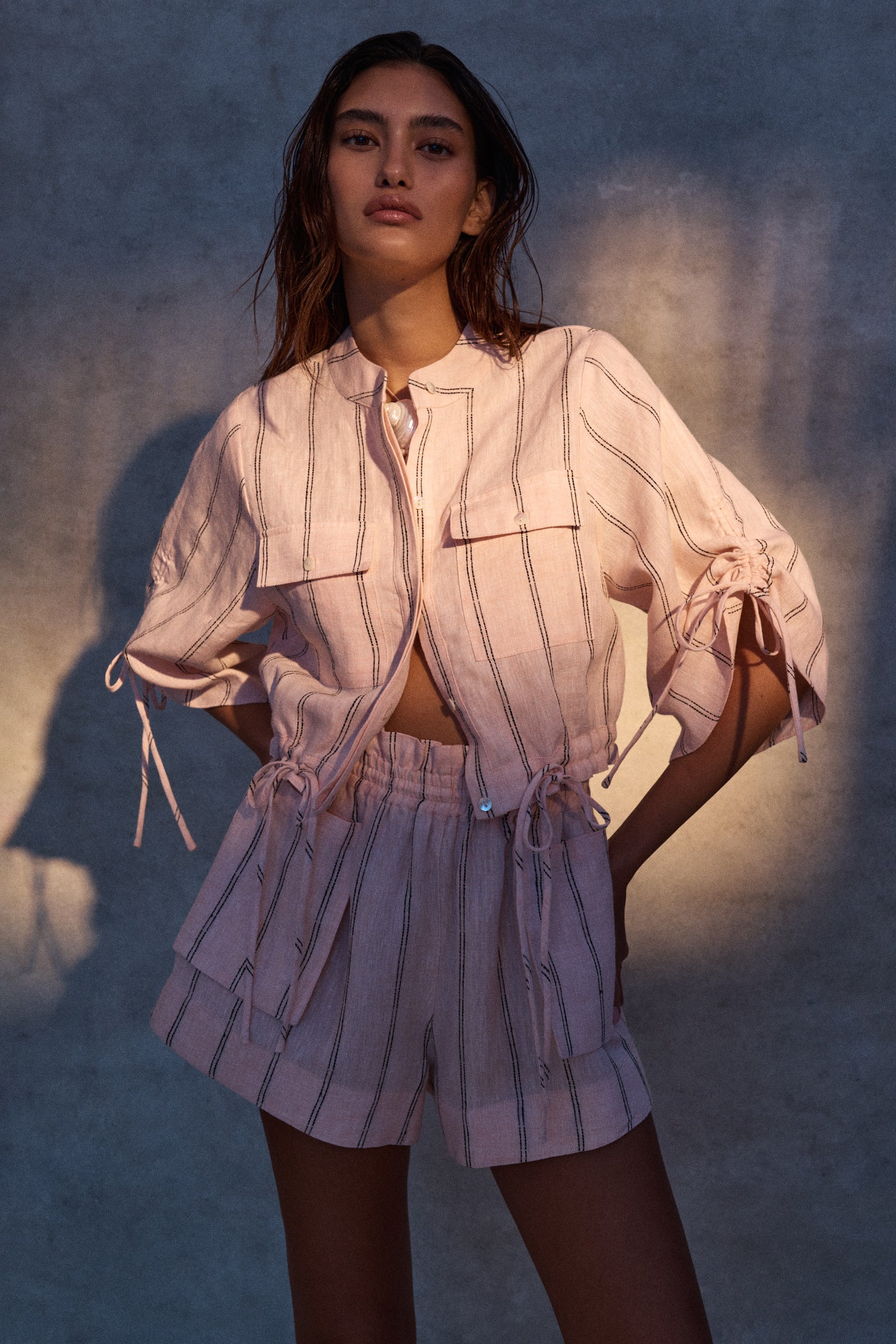 Eva Top and Mira Short front