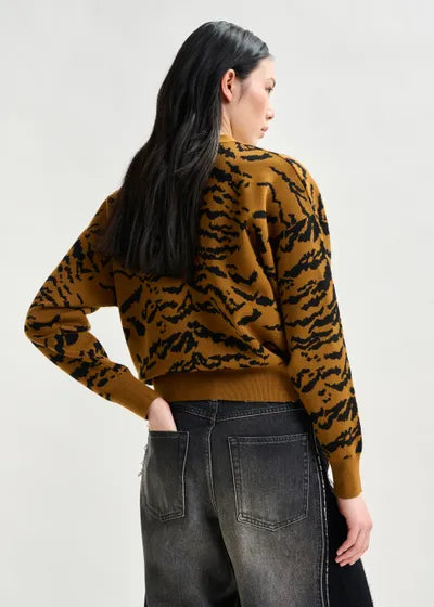 Icali Tiger Print Cardigan back