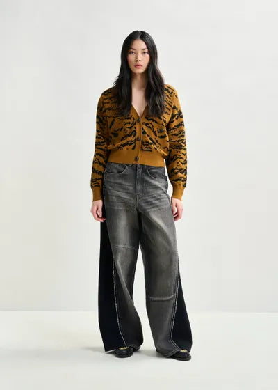 Icali Tiger Print Cardigan full body