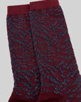 Ifari Zebra Jacquard Socks Margot Mauve close up