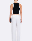Eve Crop Black & White full body back