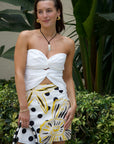 Cornella Cotton Strapless Top and Chemena Mini Skirt front