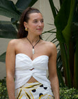 Cornella Cotton Strapless Top close up front