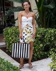 Cornella Cotton Strapless Top and Chemena Mini Skirt full body front