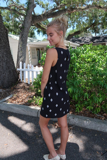 Velvet Elara Embroidered Tank Dress side