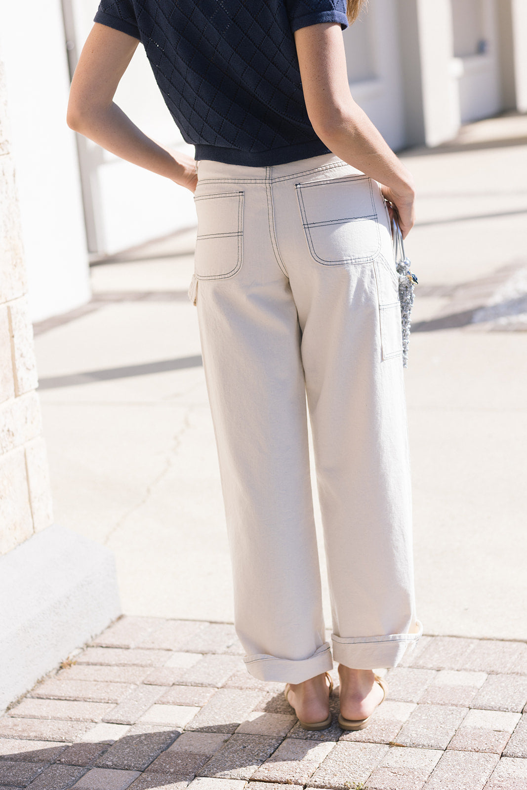 The Mill Jean in Natural close up back